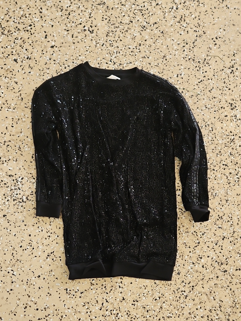 Girl's Michael Kors Black Sequin Pullover Sweater
